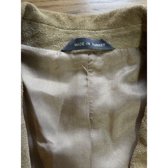 Banana Republic Mens Size Medium Genuine Leather Button Down Blazer Preppy - Picture 9 of 16